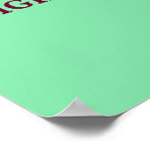 Word een veelzijdige danser licht Zee groen Poster (Hoek)