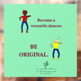 Word een veelzijdige danser licht Zee groen Raamsticker