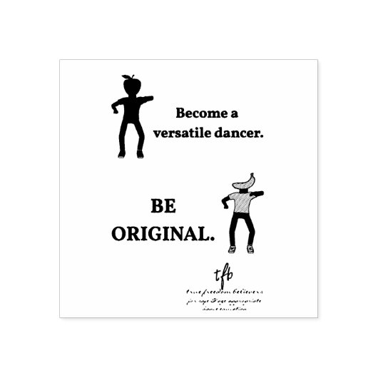 Word een veelzijdige danser rubberstempel (Afrduk)