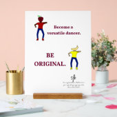 Word een veelzijdige danser wit acryl bord (Huwelijk)