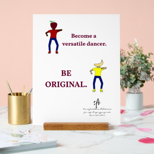 Word een veelzijdige danser wit acryl bord (Huwelijk)