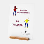 Word een veelzijdige danser wit acryl bord (Hoek)