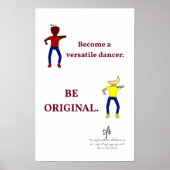 Word een veelzijdige danser wit poster (Voorkant)