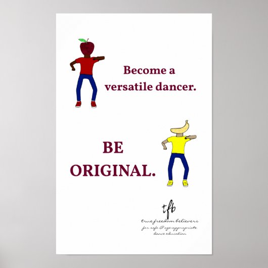 Word een veelzijdige danser wit poster (Voorkant)