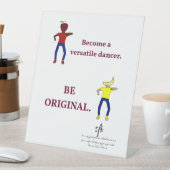 Word een veelzijdige danser wit reclamebord met voetstuk (Insitu)