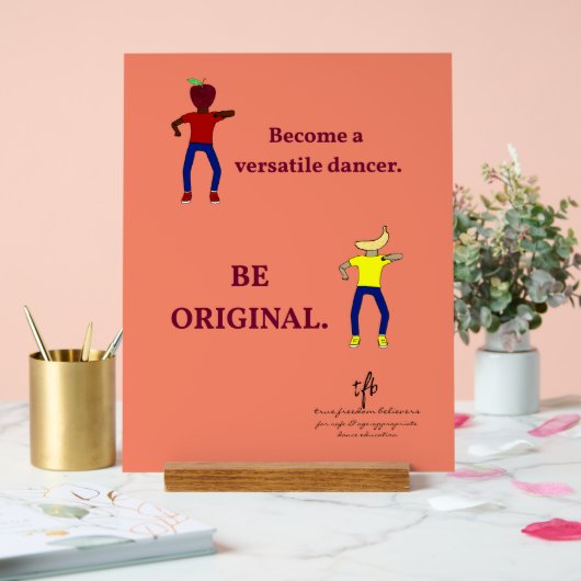 Word een veelzijdige danser zalm acryl bord (Huwelijk)