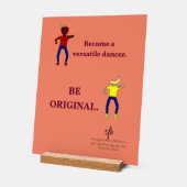 Word een veelzijdige danser zalm acryl bord (Hoek)