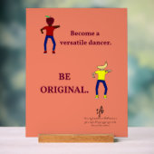 Word een veelzijdige danser zalm acryl bord (Neutraal)