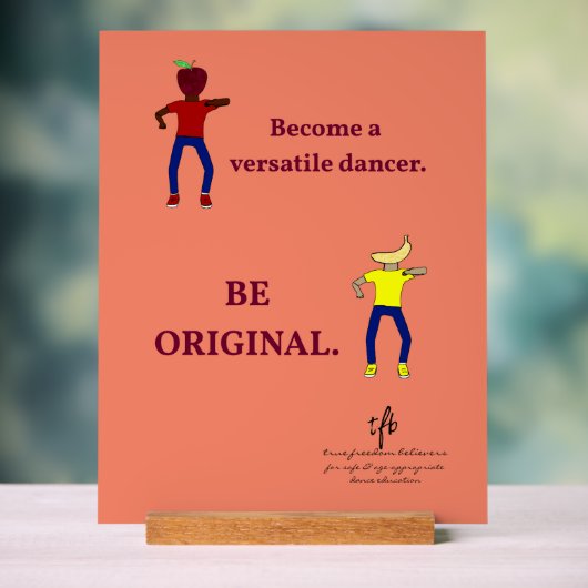 Word een veelzijdige danser zalm acryl bord (Neutraal)