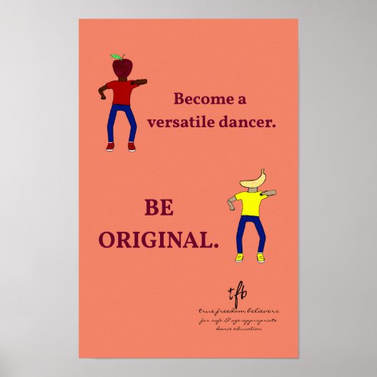 Word een veelzijdige danser zalm poster (Voorkant)