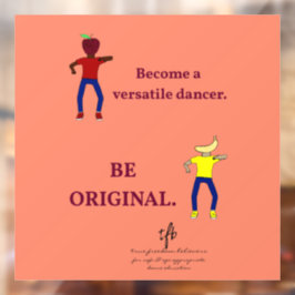 Word een veelzijdige danser zalm raamsticker