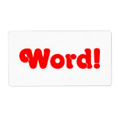 Word! Etiket (Voorkant)