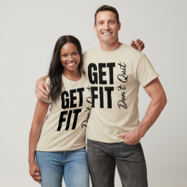 Word Fit Niet Opgeven Vetgedrukt Schuine Fitness & T-shirt