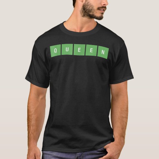Word Game Crossword Puzzle Queen T-shirt (Voorkant)