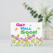 Word gauw beter met kleuren  briefkaart (Staand voorkant)