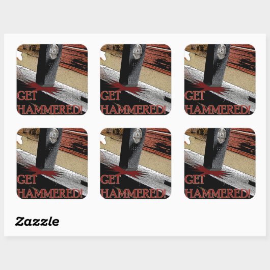 Word gehamerd! vierkante sticker (Vel)