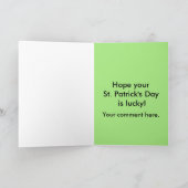 Word Gelukkig - St. Patrick van de Douane Dag Kaart (Binnen)