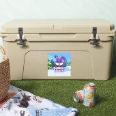 Word Gezellig Met Winter Bunny Hugs Sticker (Koeler)