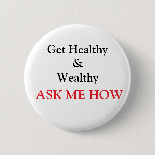 Word gezond en rijk! Button