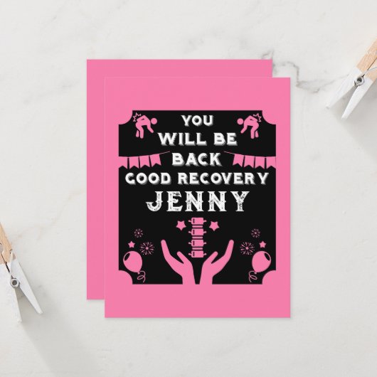 Word gezond na een rugoperatie kaart (Voorkant / Achterkant in situ)