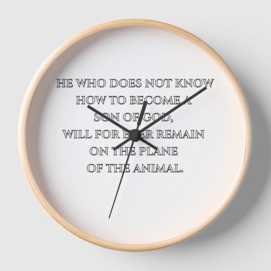 word Gods Zoon – spirituele muurklok (Voorkant)