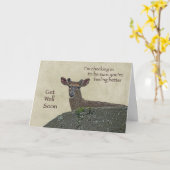 Word goed de Bok van Herten Whitetail in de Groet Kaart (Gele Bloem)