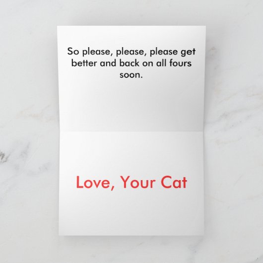 Word goed de Kaart van de Kat (Binnen)