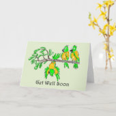 Word goed de Papegaaien van de Stijl van de Kaart (Gele Bloem)