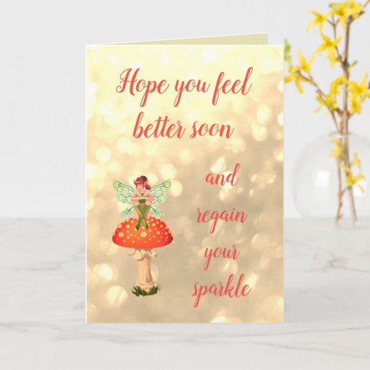 Word goed het ontwerp van de Fee Kaart (Gele Bloem)