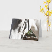 Word goed het spoedig Witte Wenskaart van het Kaart (Gele Bloem)