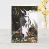 Word goed het spoedig Witte Wenskaart van het Kaart (Gele Bloem)