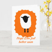 Word goed Kaart, beter spoedig voelt de Ooi van de Kaart (Gele Bloem)