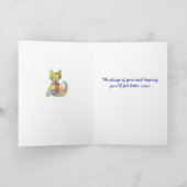 Word goed Kaart met lapwerkkat (Binnen)
