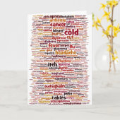 Word goed Kaart-- wat er ook het is Kaart (Gele Bloem)