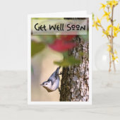 Word goed - Nuthatch Wenskaart Kaart (Gele Bloem)
