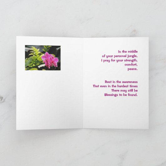 Word goed Orchideeën Kaart (Binnen)