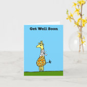 Word goed spoedig de Kaart van de Giraffe (Gele Bloem)