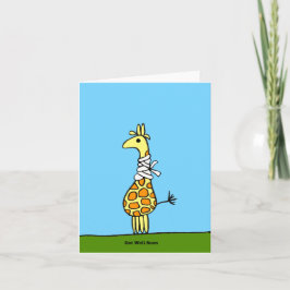 Word goed spoedig de Kaart van de Giraffe