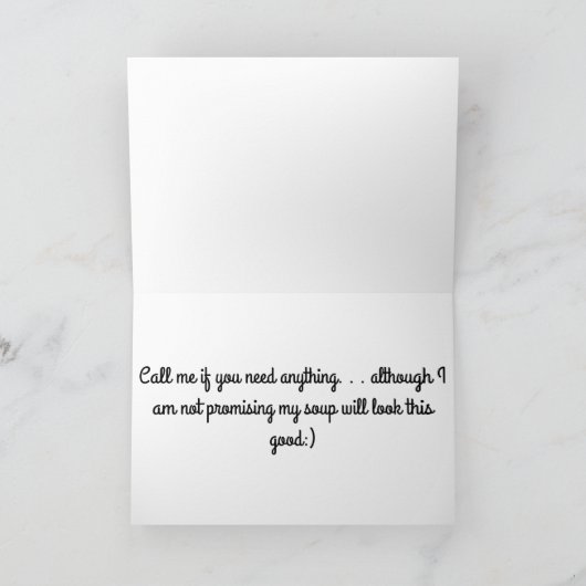 Word goed spoedig de Kaart van de Soep van de Kip (Binnen)