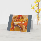 Word goed spoedig de Kaart van de Soep van de Kip (Gele Bloem)