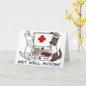 Word goed spoedig fretkaart kaart (Gele Bloem)