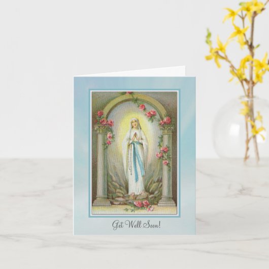 Word goed spoedig Godsdienstig Gebed Maagdelijke Kaart (Gele Bloem)