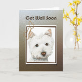 Word goed spoedig, het leuke wenskaart van de kaart (Gele Bloem)