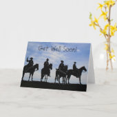 Word goed spoedig het wenskaart van Cowboys Kaart (Gele Bloem)