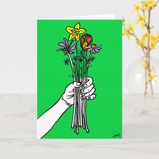 Word goed spoedig! kaart (Gele Bloem)