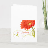 Word goed spoedig | Oranje Gerbera Daisy Kaart (Achterkant)