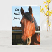 Word goed spoedig paardwenskaart kaart (Gele Bloem)