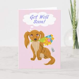 Word goed spoedig Puppy Kaart