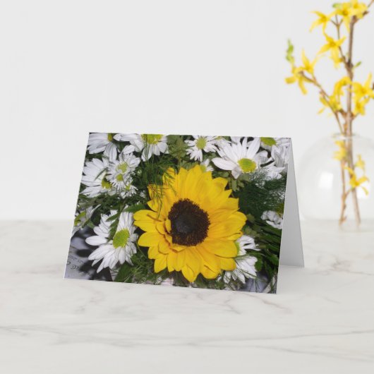 Word goed spoedig, tevreden! kaart (Gele Bloem)