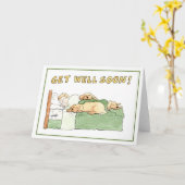 Word goed spoedig wenskaart kaart (Gele Bloem)